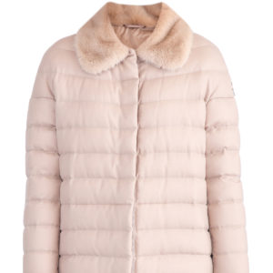 Куртка «Champlain» из влагостойкого кашемира с воротом из меха норки MONCLER