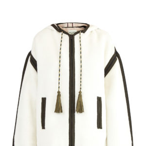 Короткое пальто из шерсти альпаки с контрастной отделкой швов ETRO