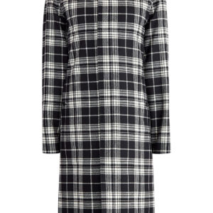 Двустороннее прямое пальто из шерсти и непромокаемого габардина BURBERRY