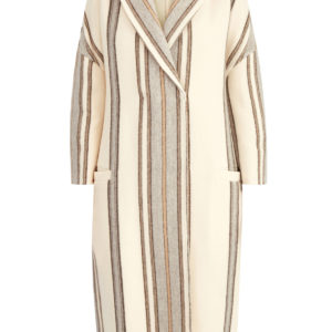 Пальто Blanket Stripe из кашемира и шелка BRUNELLO CUCINELLI
