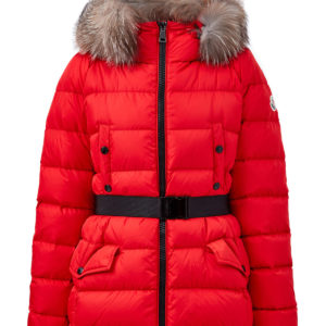Пуховик из нейлона technique с контрастным поясом MONCLER