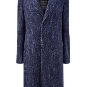 Классическое пальто из шерстяного твида CANALI