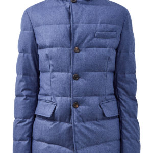 Пуховик-блейзер  из шерстяной ткани Rain Protection CANALI
