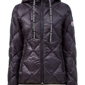 Пуховик из нейлона Longue Saison с ромбическим стеганым узором MONCLER