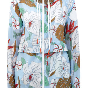 Складываемая ветровка из нейлона рипстоп с принтом Hibiscus MONCLER