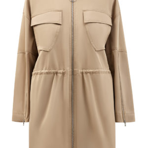 Удлиненная куртка из плотного хлопка с капюшоном STELLA McCARTNEY