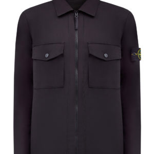 Хлопковая куртка-рубашка с накладными карманами на клапанах STONE ISLAND