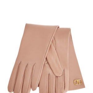 Перчатки из кожи наппа с литым логотипом VLOGO Signature VALENTINO GARAVANI