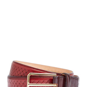 Плетеный кожаный ремень с эффектом патины SANTONI