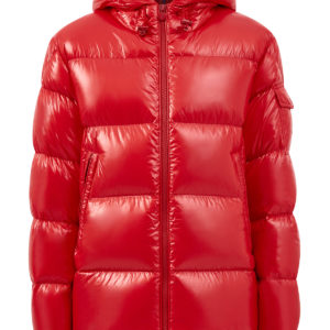 Пуховик Ecrins из стеганого нейлона Laque c капюшоном MONCLER