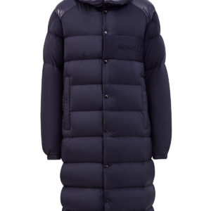 Удлиненный пуховик Autaret из нейлона Longue Saison с глянцевой вставкой MONCLER