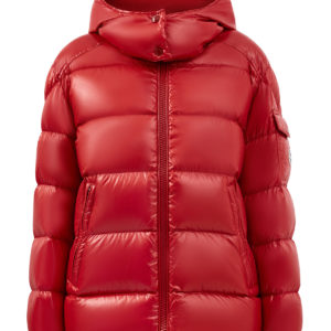 Пуховик из глянцевого нейлона laqué со съемным капюшоном MONCLER