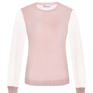 Трикотажная блузка с прозрачными рукавами Red Valentino