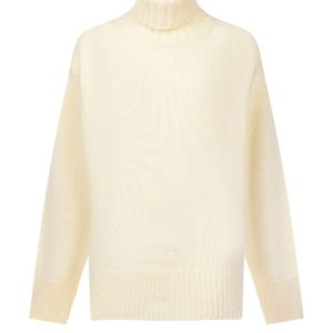 Кремовая водолазка oversize из шерсти Woolrich