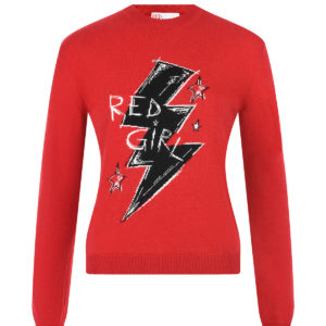 Красный джемпер с декором "Red Girl" Red Valentino