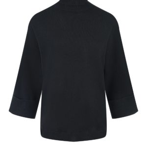 Черный джемпер oversize из кашемира Parosh