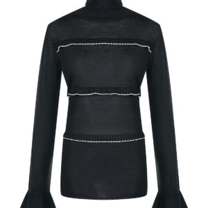 Джемпер с рюшами на рукавах Red Valentino