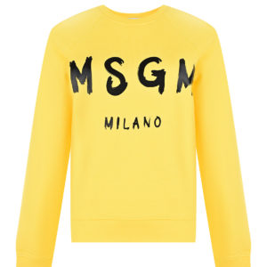 Желтый джемпер с логотипом MSGM