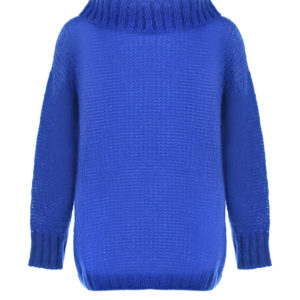 Синий джемпер с широким воротом TWINSET